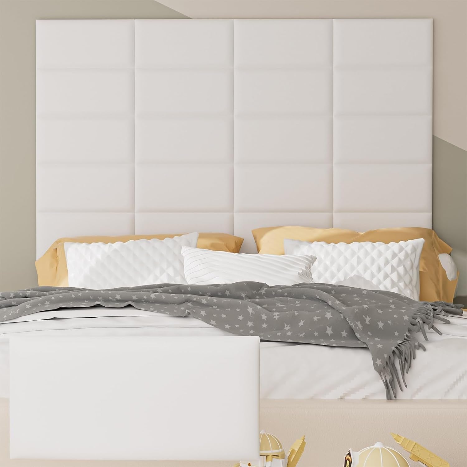 Self-Adhesive 3D Upholstered Wall Panels for Bedrooms