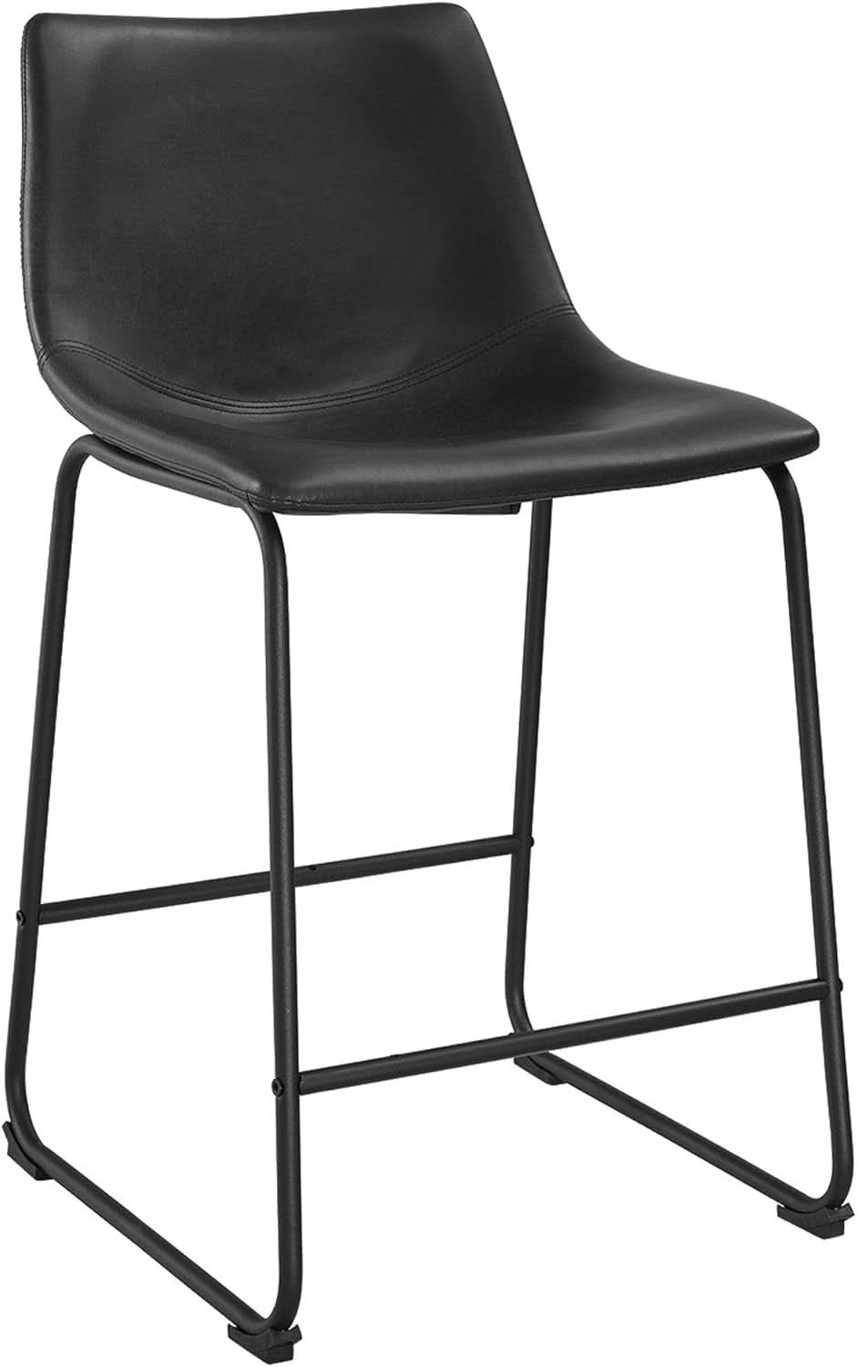 Set Of 2 Faux Leather Counter Height Stools For Kitchen