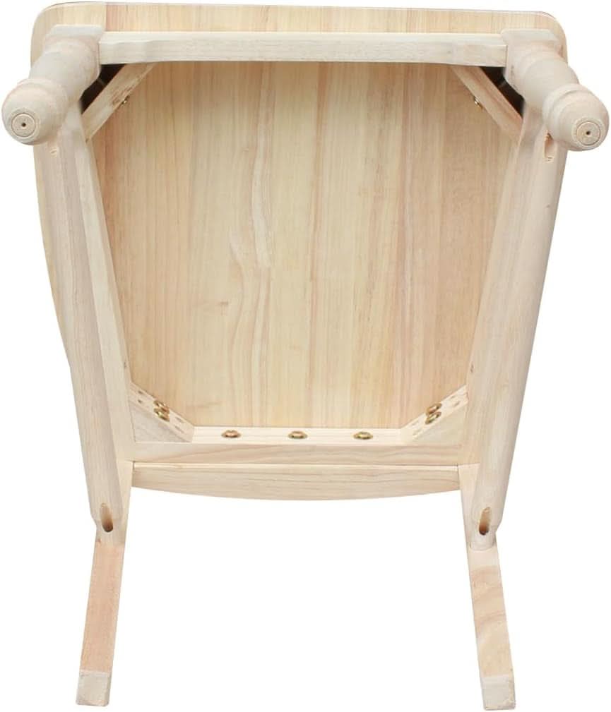 Set Of 2 Maine Ladderback Dining Chairs Unfinished Parawood