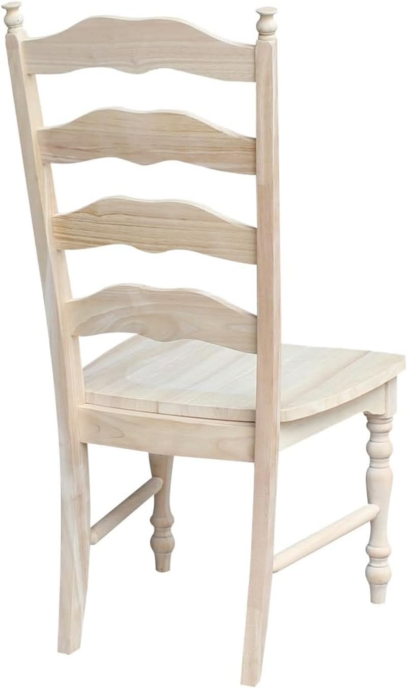 Set Of 2 Maine Ladderback Dining Chairs Unfinished Parawood