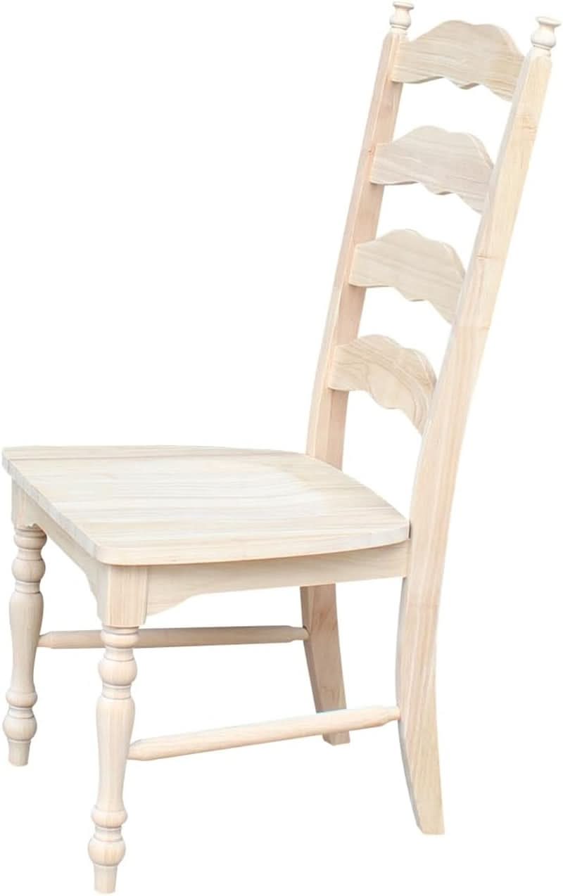 Set Of 2 Maine Ladderback Dining Chairs Unfinished Parawood
