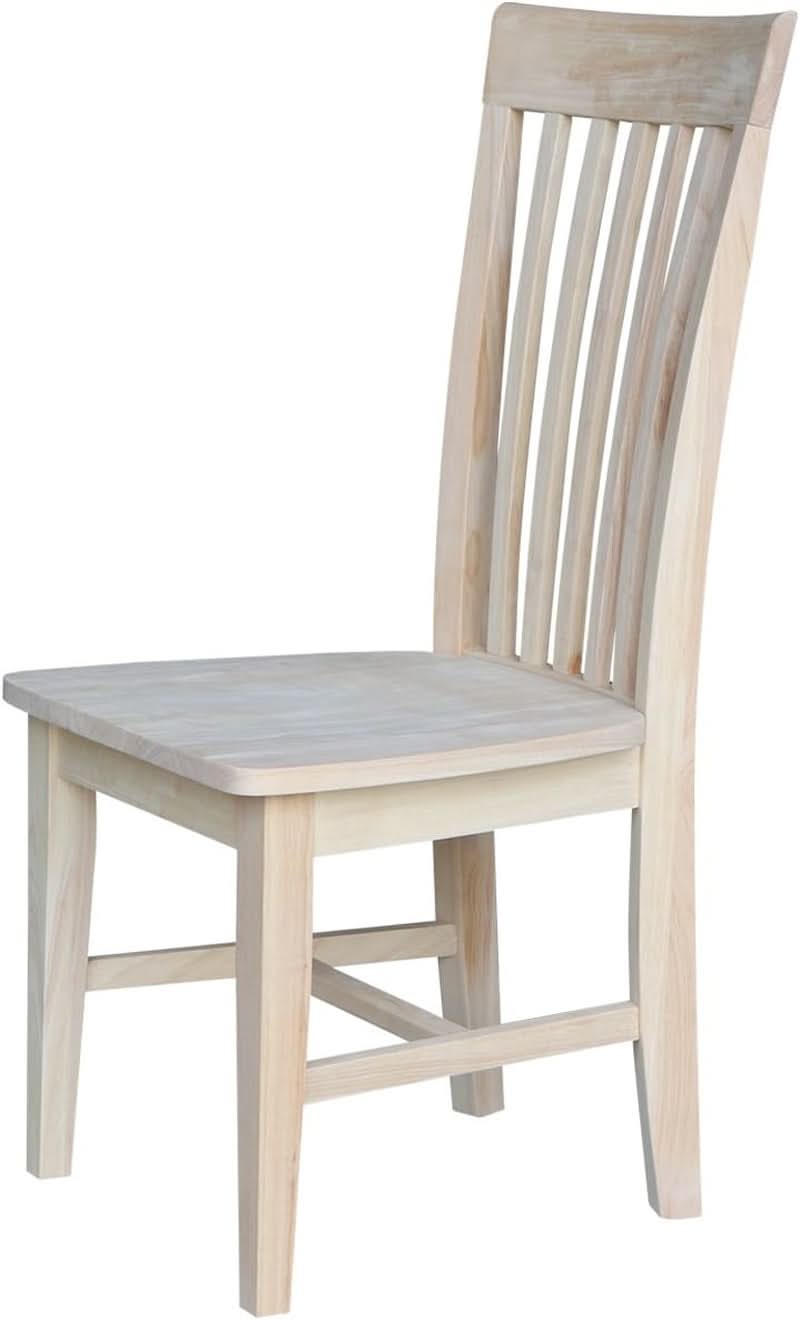 Set Of 2 Tall Mission Dining Chairs Unfinished Parawood