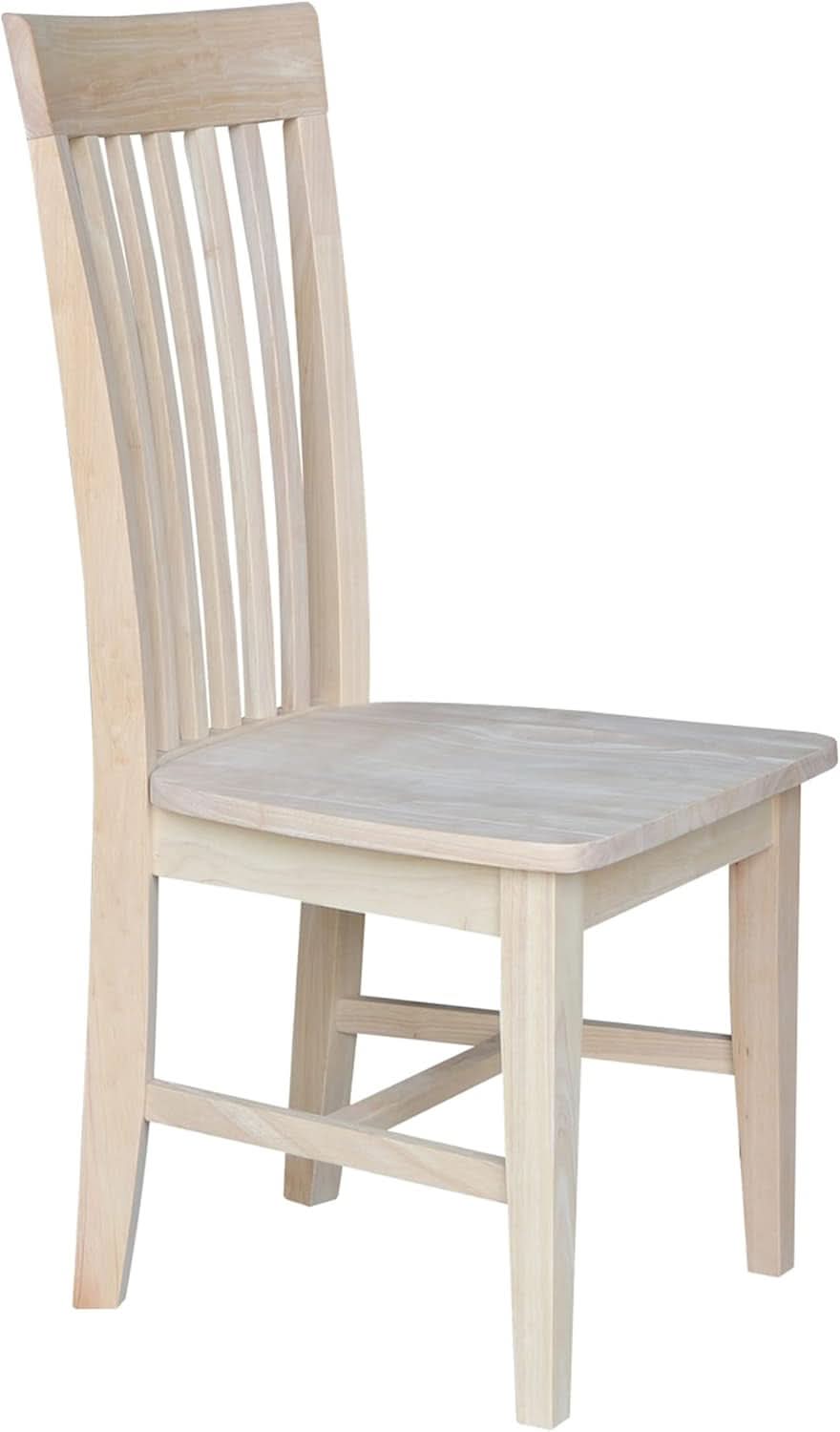 Set Of 2 Tall Mission Dining Chairs Unfinished Parawood