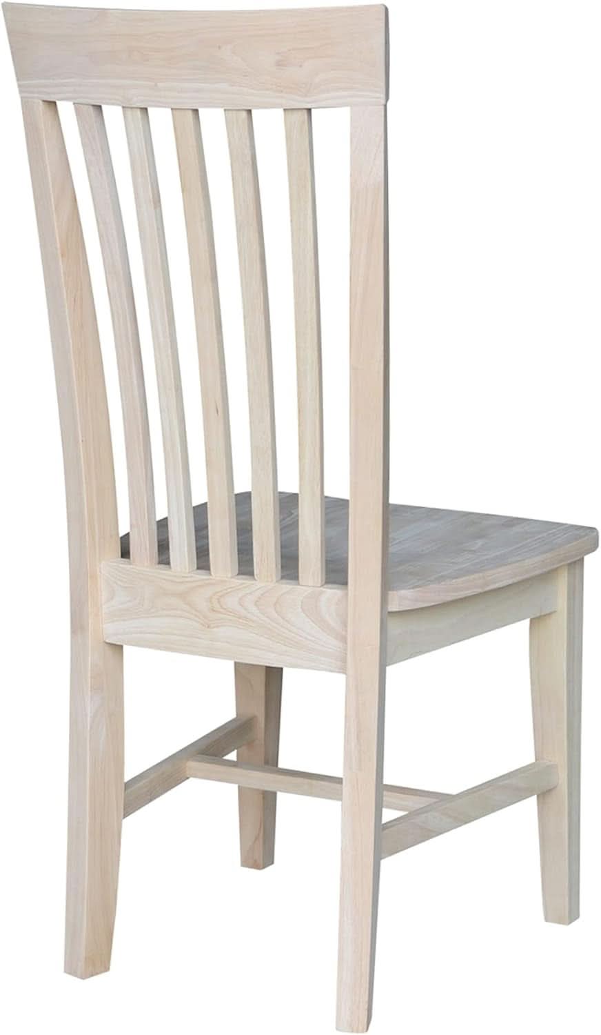 Set Of 2 Tall Mission Dining Chairs Unfinished Parawood