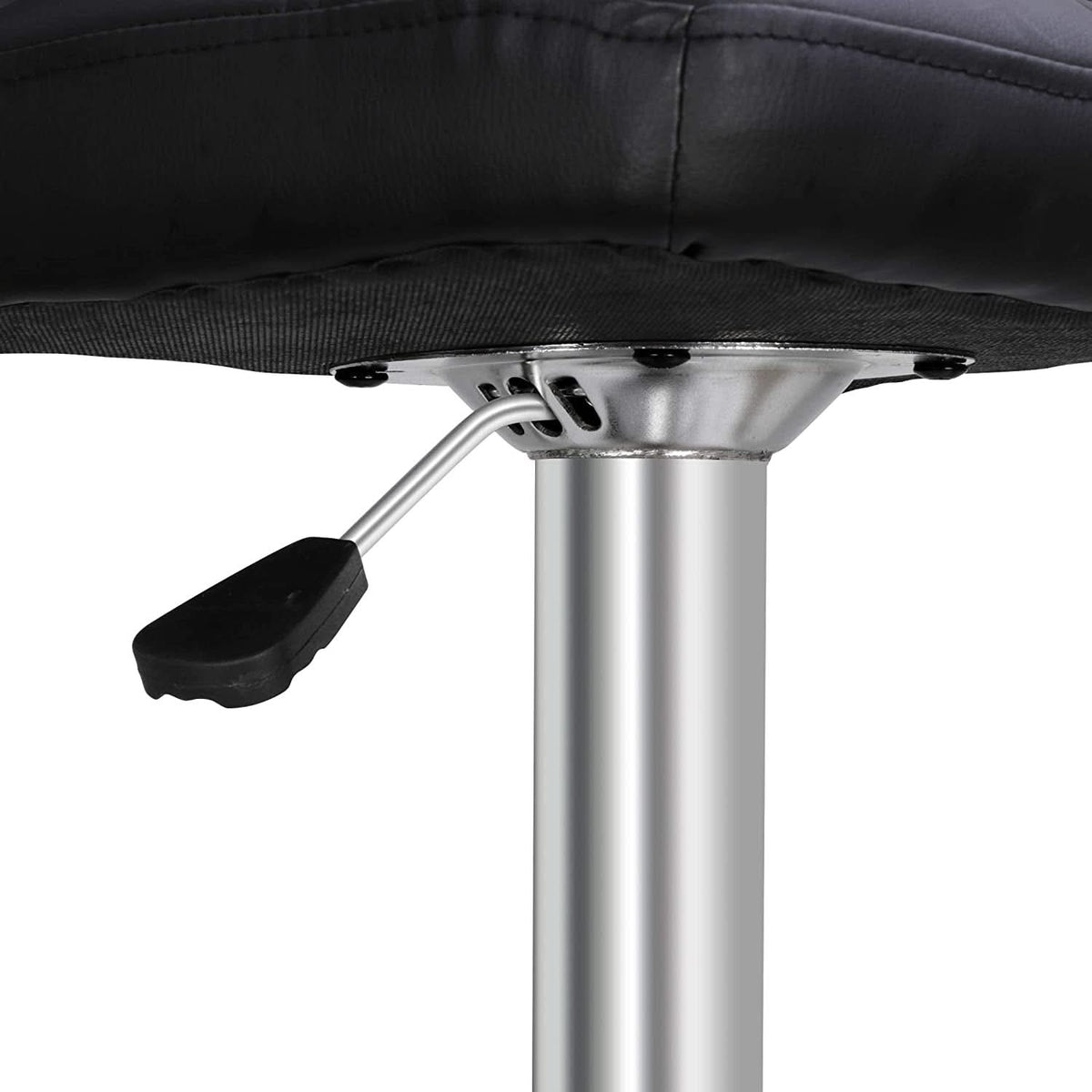 Set of 4 Adjustable Swivel PU Leather Bar Stools Modern