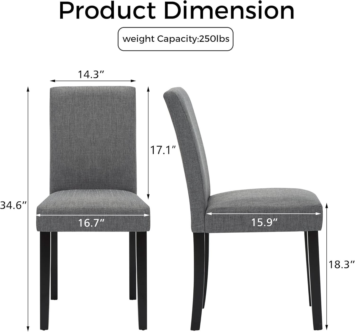 Set of 6 Mid Century Modern Upholstered Dining Chairs