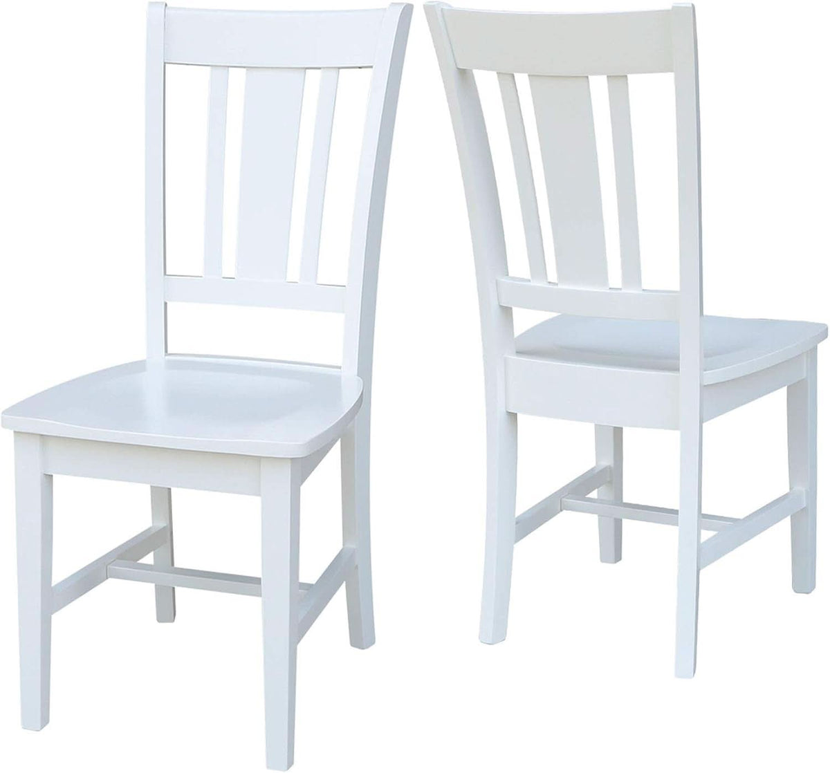 Set of Two White San Remo Splatback Dining Chairs