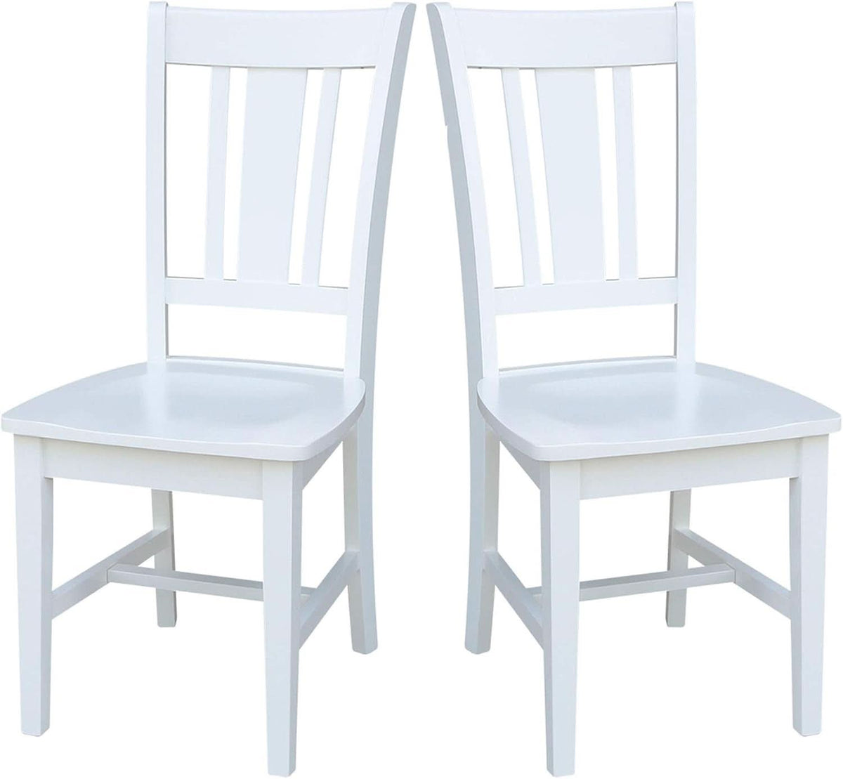 Set of Two White San Remo Splatback Dining Chairs
