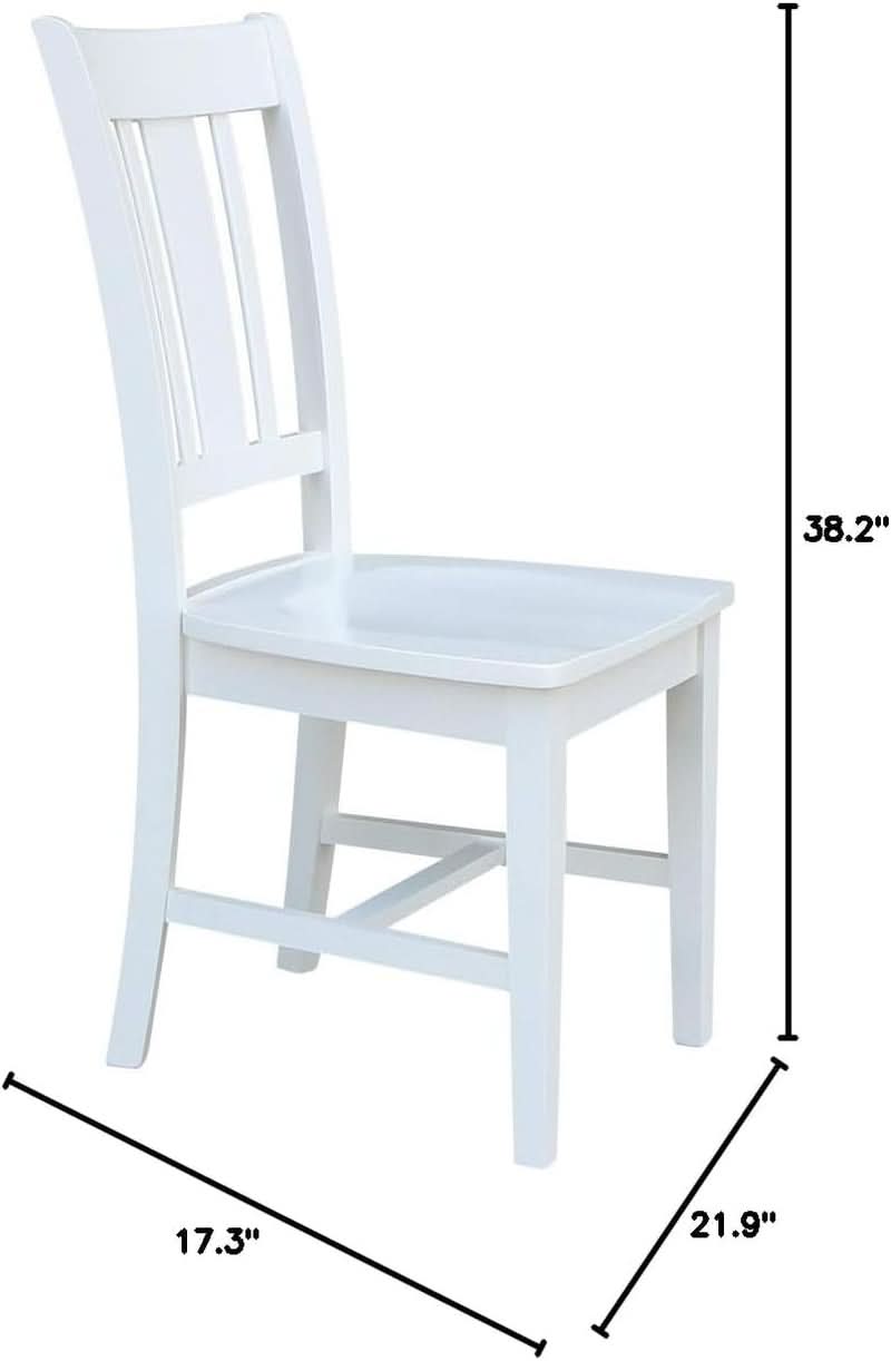 Set of Two White San Remo Splatback Dining Chairs