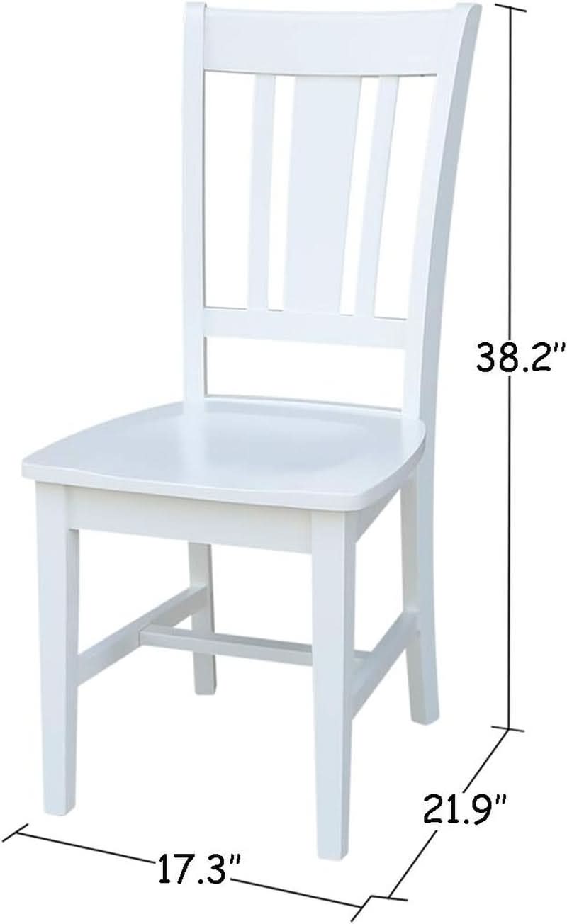 Set of Two White San Remo Splatback Dining Chairs