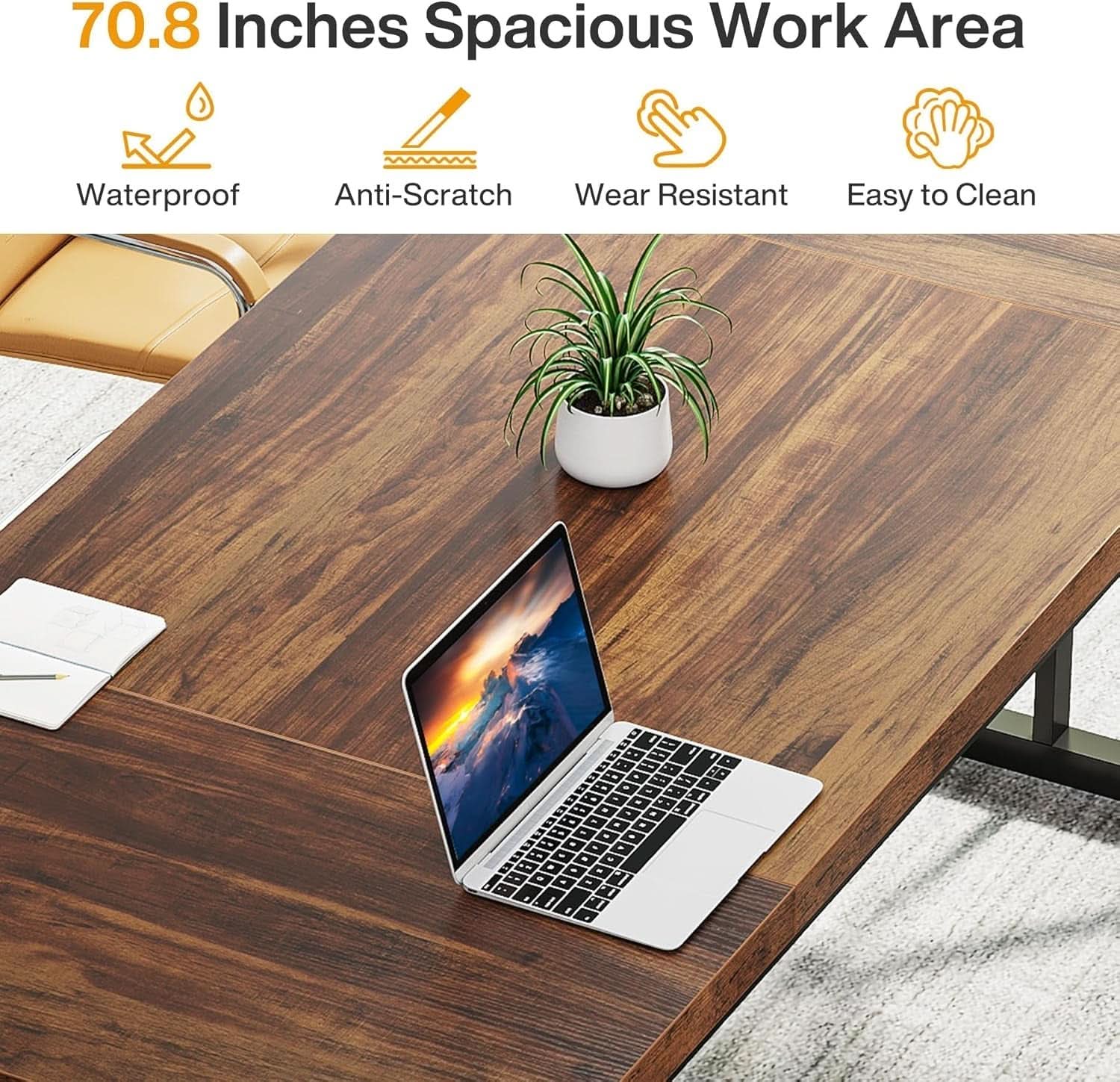 Seventy Inch Executive Desk For Office Workstation