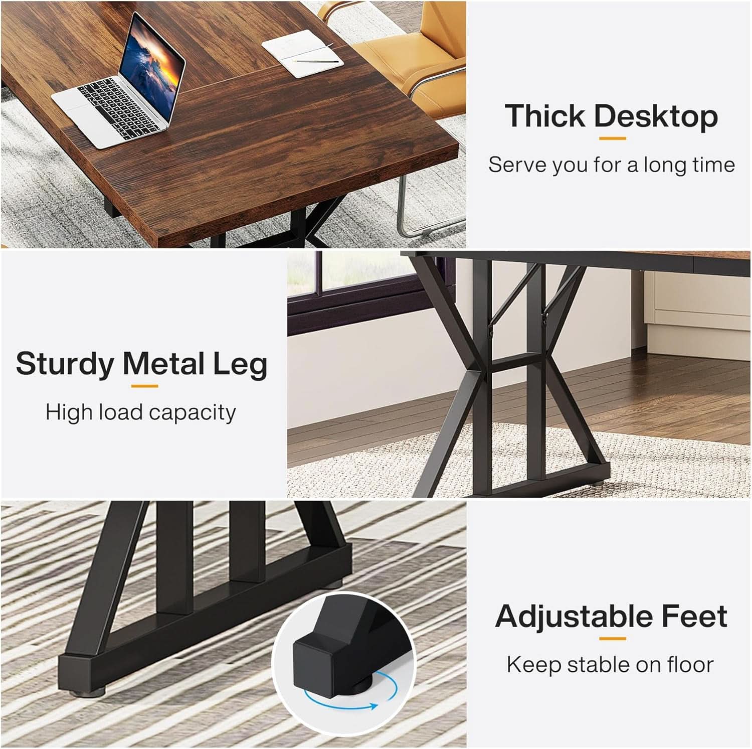 Seventy Inch Executive Desk For Office Workstation