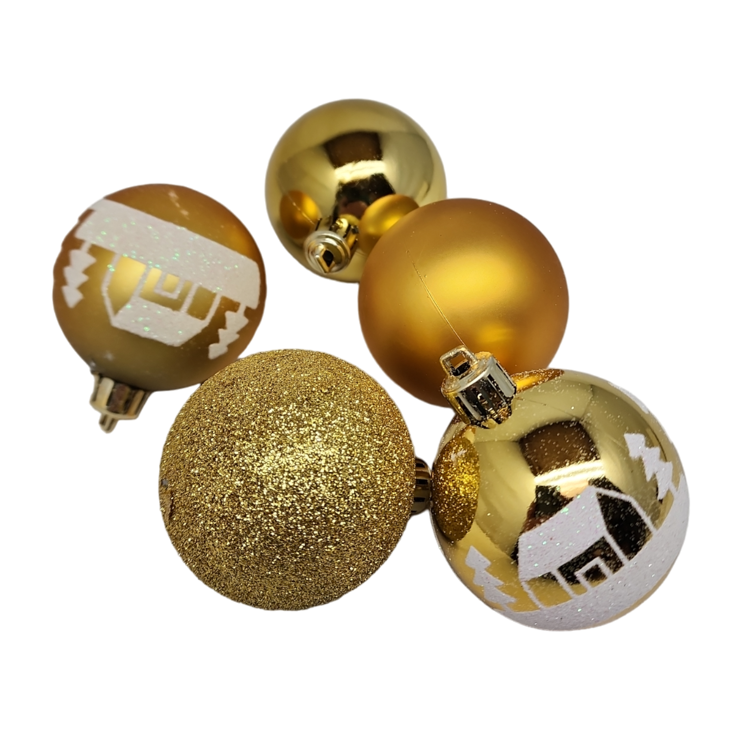 Shatterproof Decorated Ball Ornament Set -