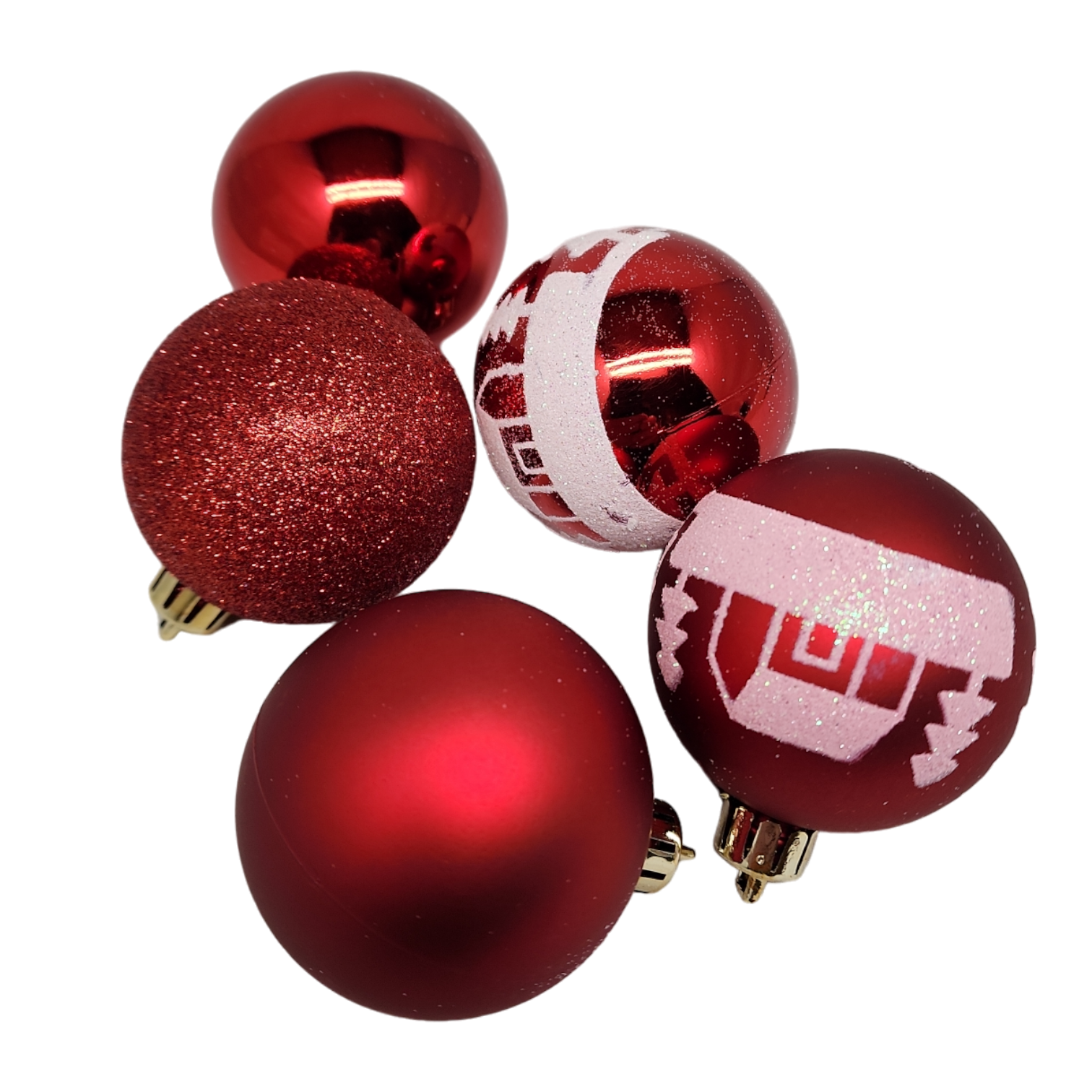 Shatterproof Decorated Ball Ornament Set -