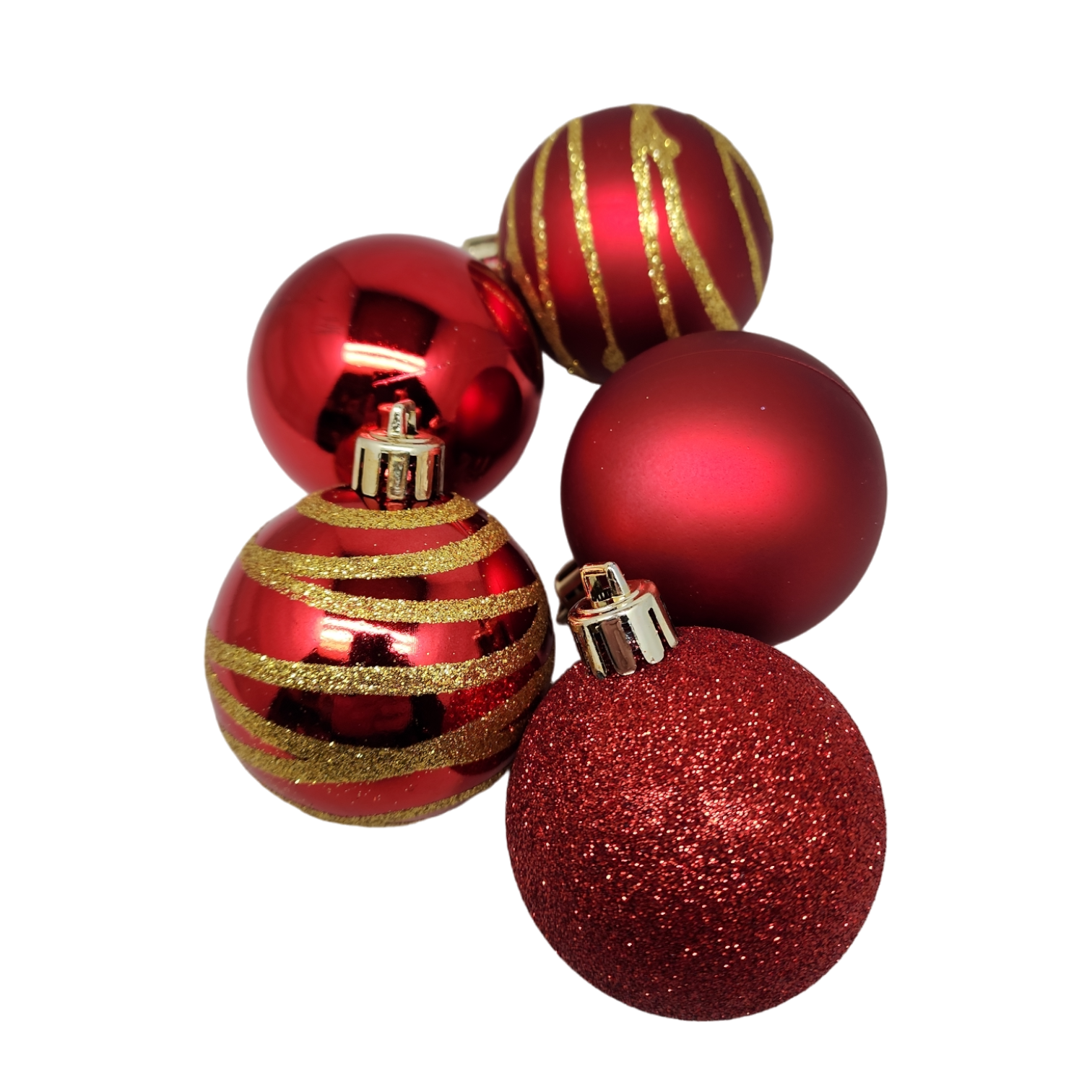 Shatterproof Decorated Ball Ornament Set -