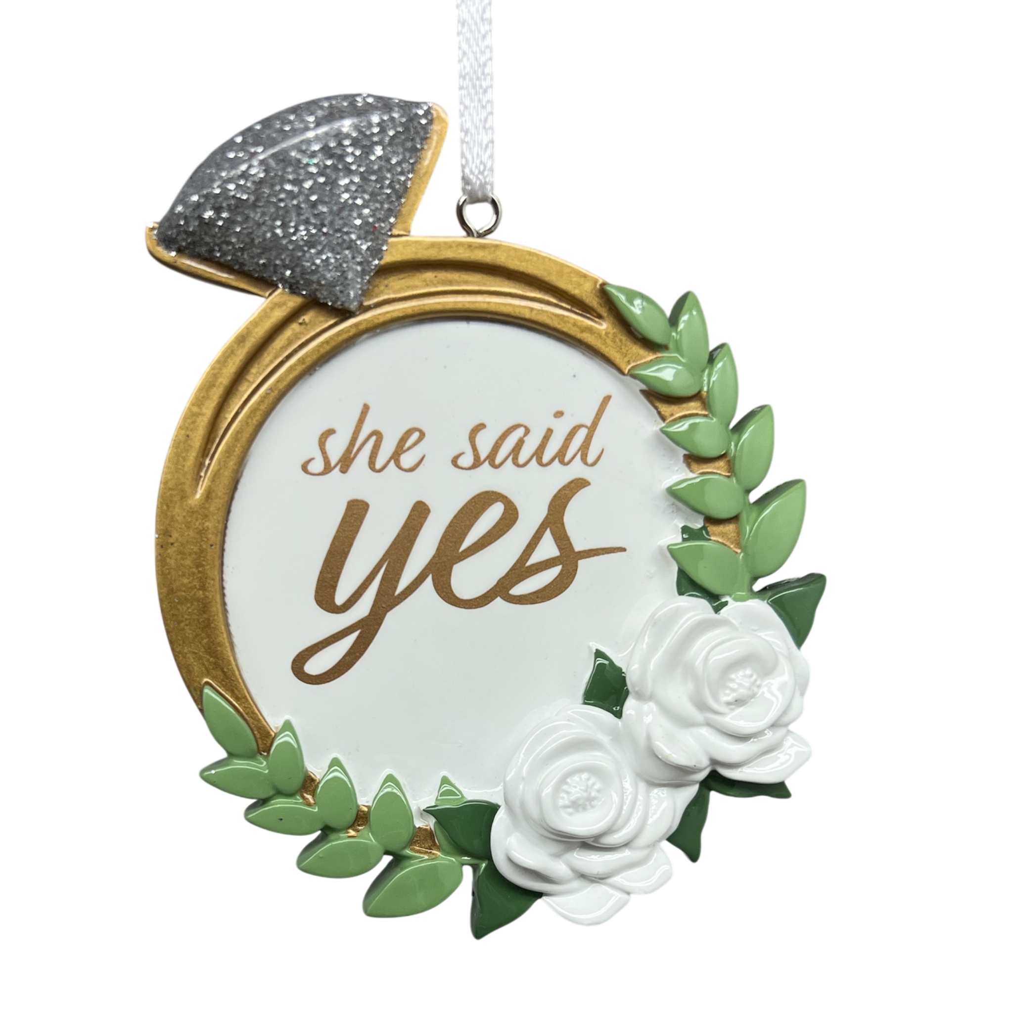 She Said Yes Engagement Ring Ornament