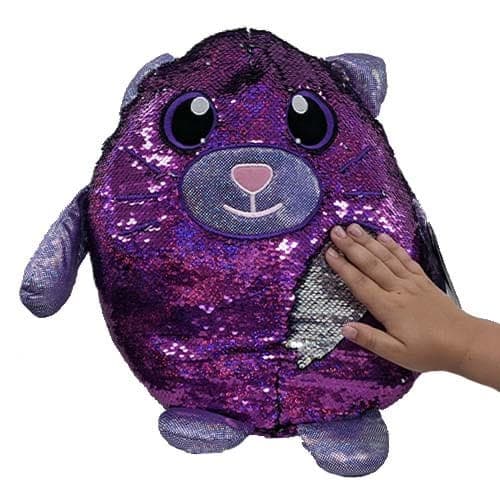 Shimmeez Cristy Cat 14" Plush Toy with Color-Changing Sequins for Kids