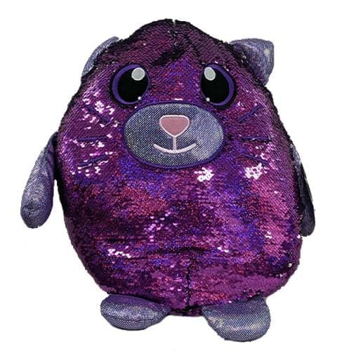 Shimmeez Cristy Cat 14" Plush Toy with Color-Changing Sequins for Kids