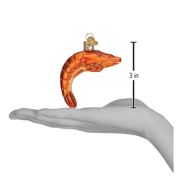 Shrimp Glass Ornament