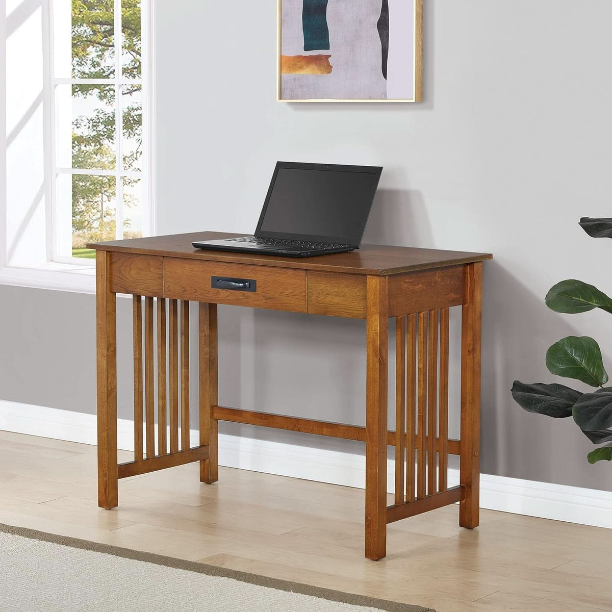 Sierra Mission Writing Desk with Pull-Out Storage Drawer