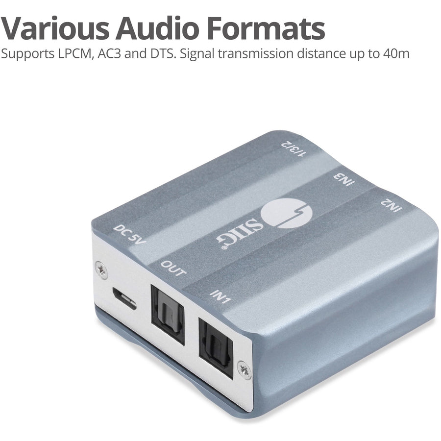 Siig 3X1 S/Pdif Toslink Switch Ce-Au0111-S1