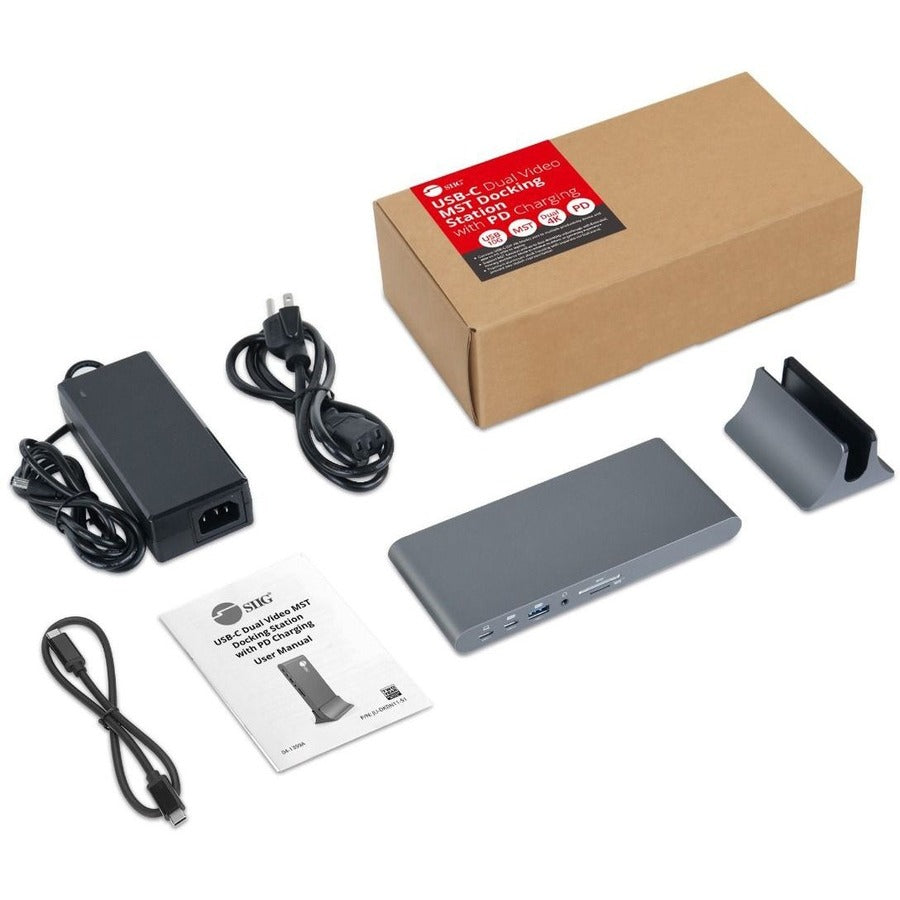Siig Usb-C Dual 4K Video Mst Docking Station With 60Wpd Charging