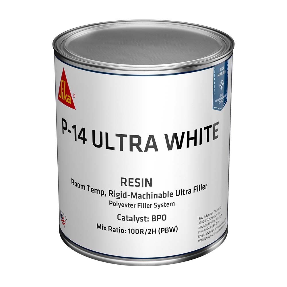 Sika SikaBiresin&reg; AP014 Polyester Fairing Compound White Base Quart Can BPO Hardener