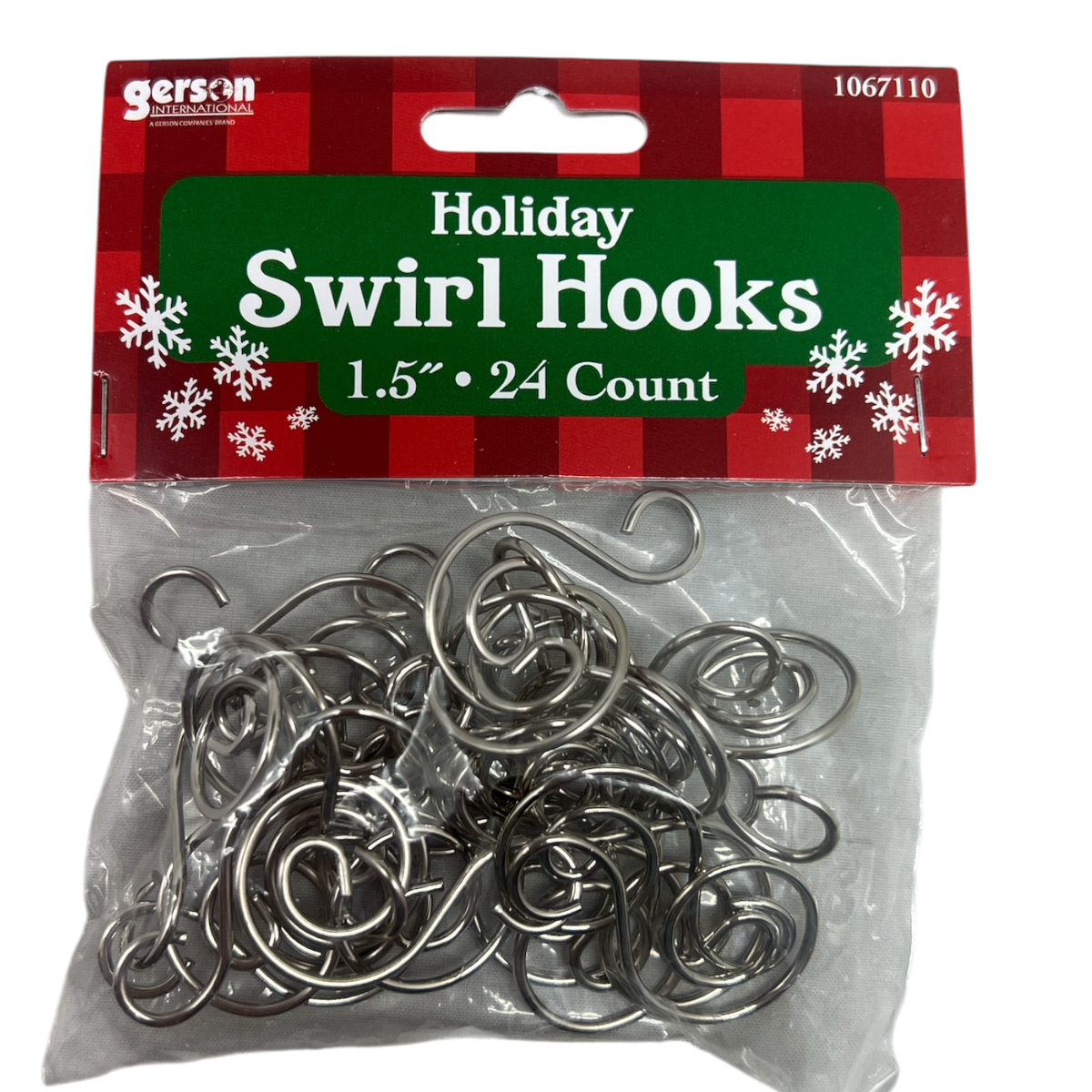 Silver Swirl Ornament Hooks