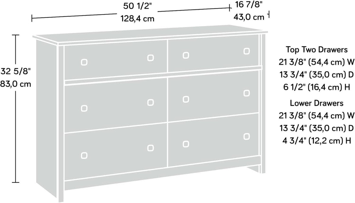 Sindoori Mango Six Drawer Dresser With Deep Drawers