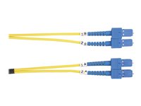 Single Mode Fiber Optic Patch Cable - 2m OS2 9/125 SC to SC | Black Box FOSM-002M-SCSC