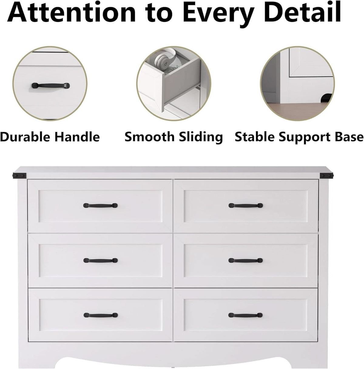 Six Drawer Dresser FortySevenInch Television Console