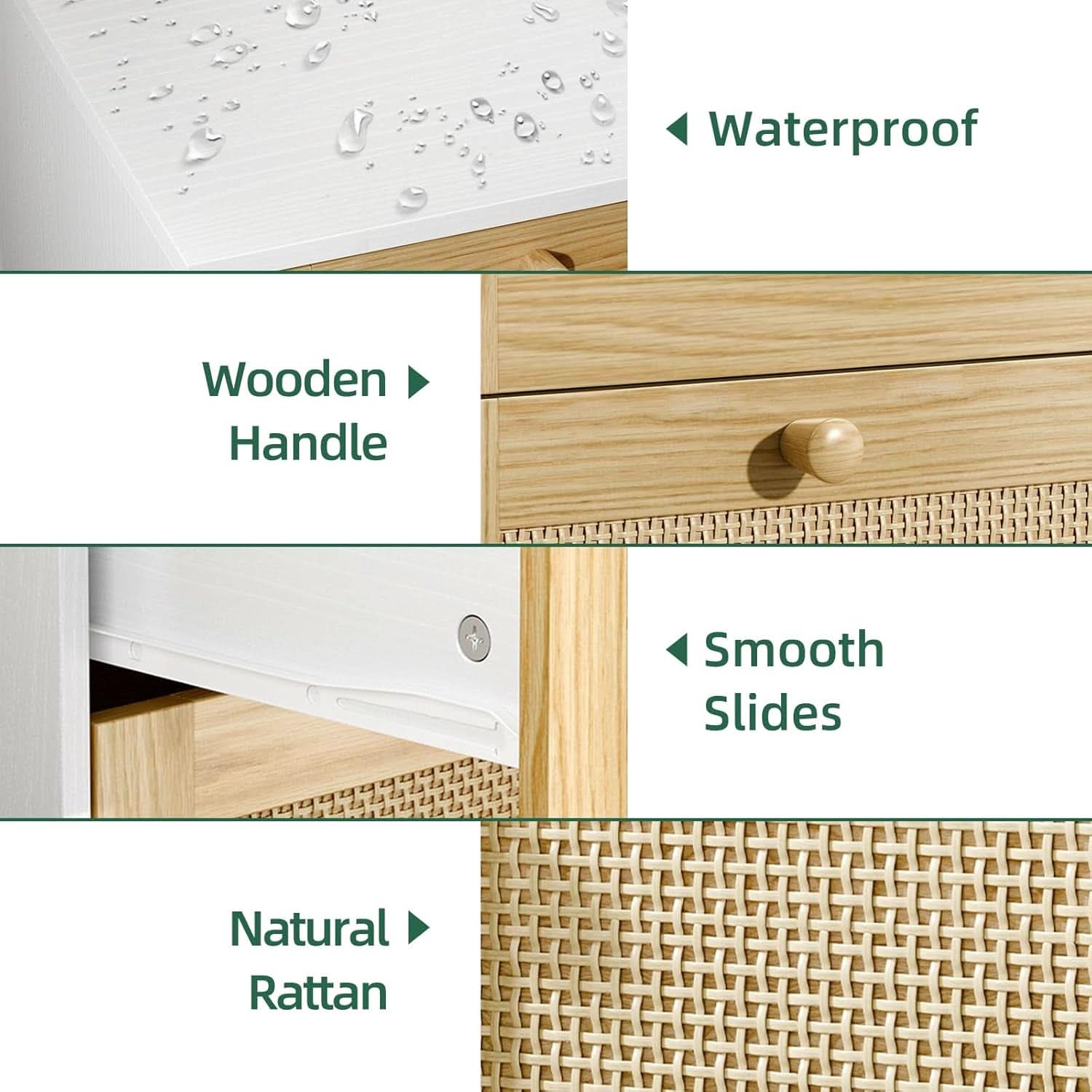 Six Drawer White Dresser For Bedroom And Hallway Storage
