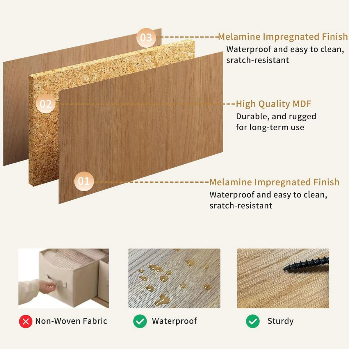 SixtyThreeInch Dresser With Deep Drawers NaturalFinish