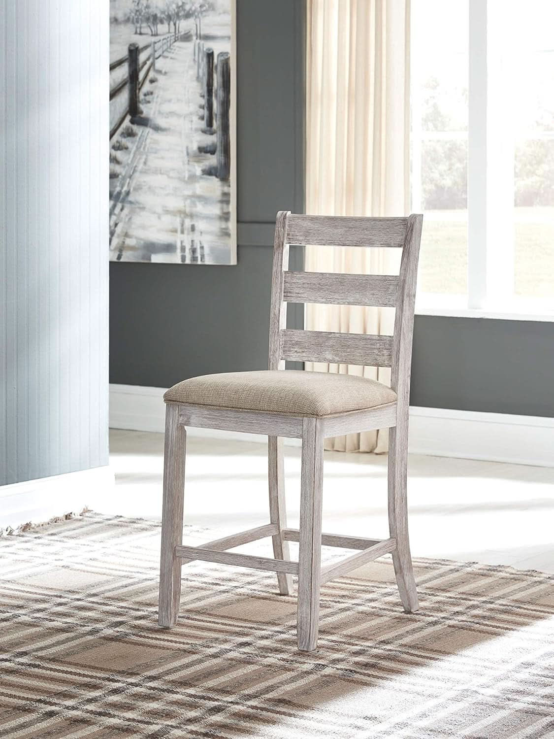 Skempton 24in Counter Height Bar Stool Antique White