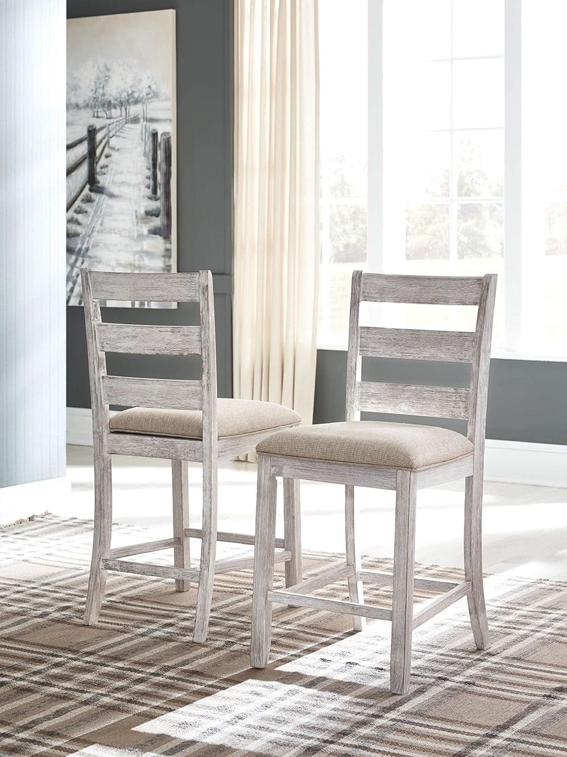 Skempton 24in Counter Height Bar Stool Antique White