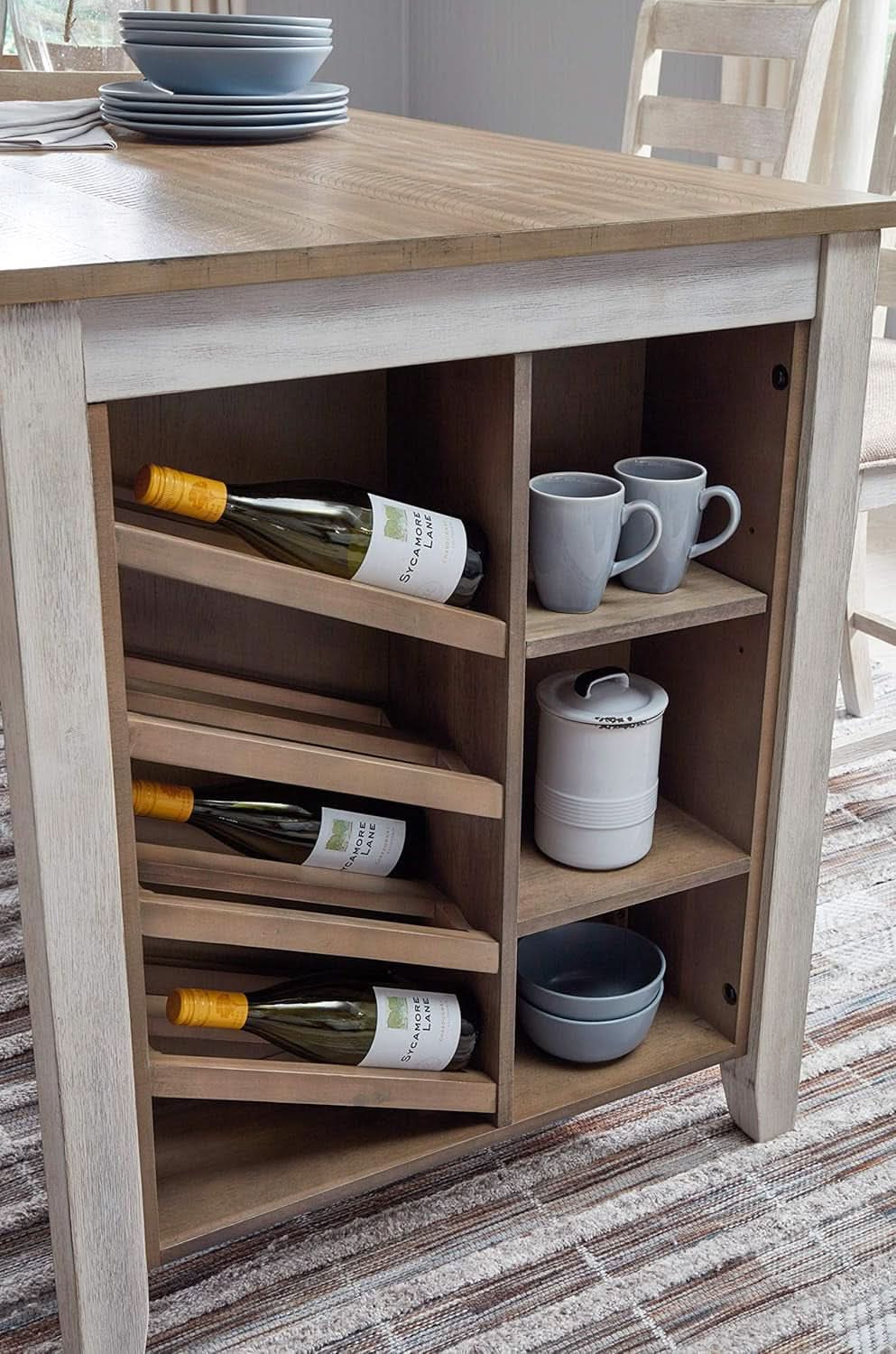 Skempton 36 Counter Height Dining Table With Wine Rack