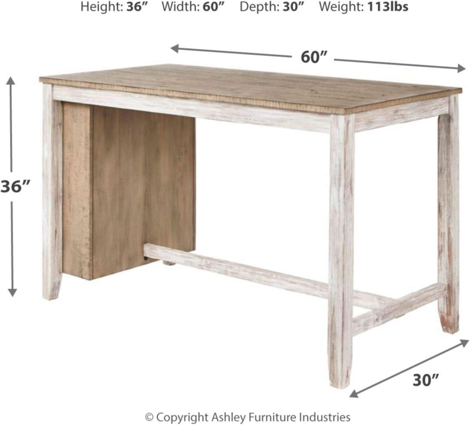 Skempton 36 Counter Height Dining Table With Wine Rack