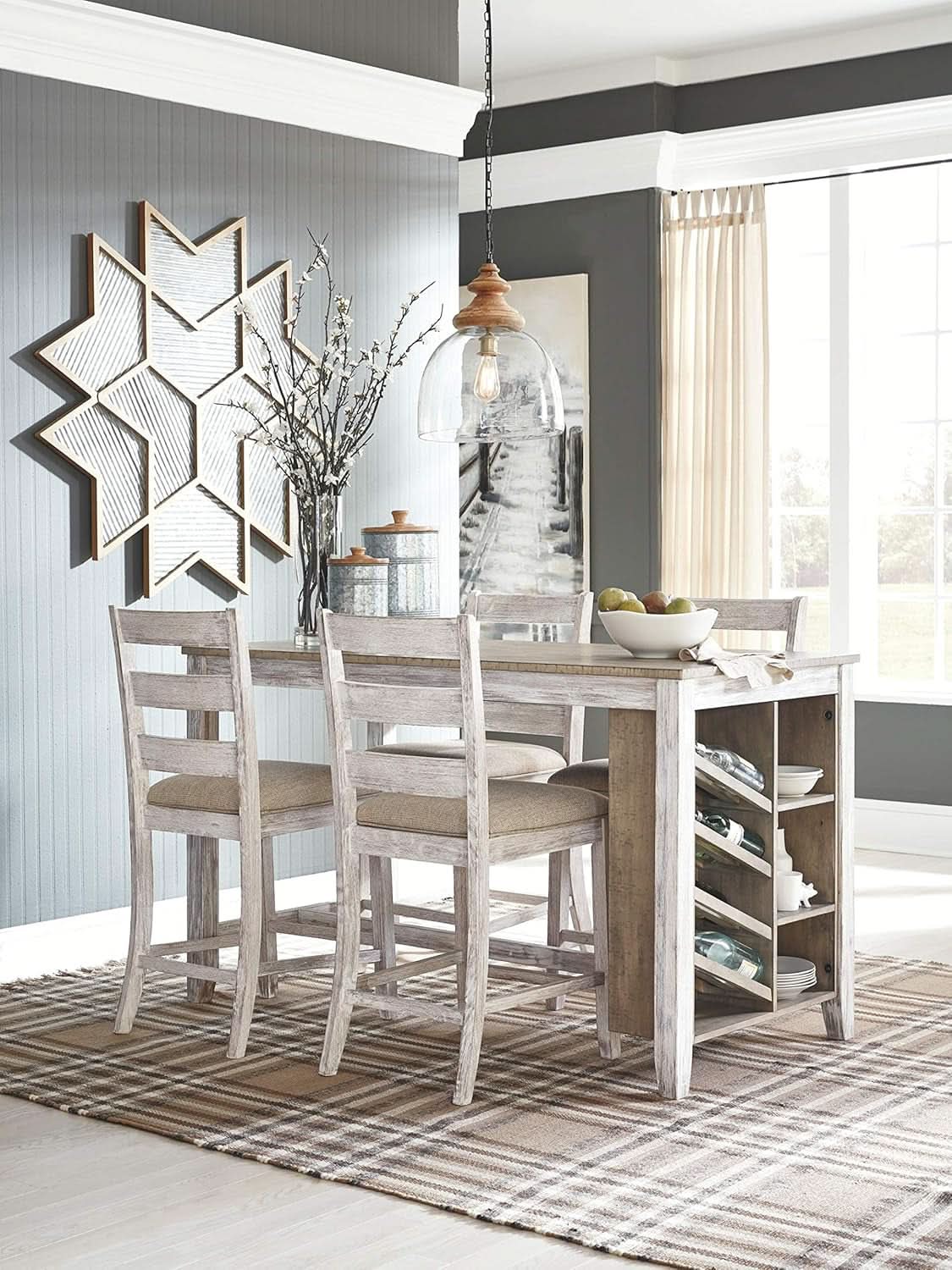 Skempton 36 Counter Height Dining Table With Wine Rack