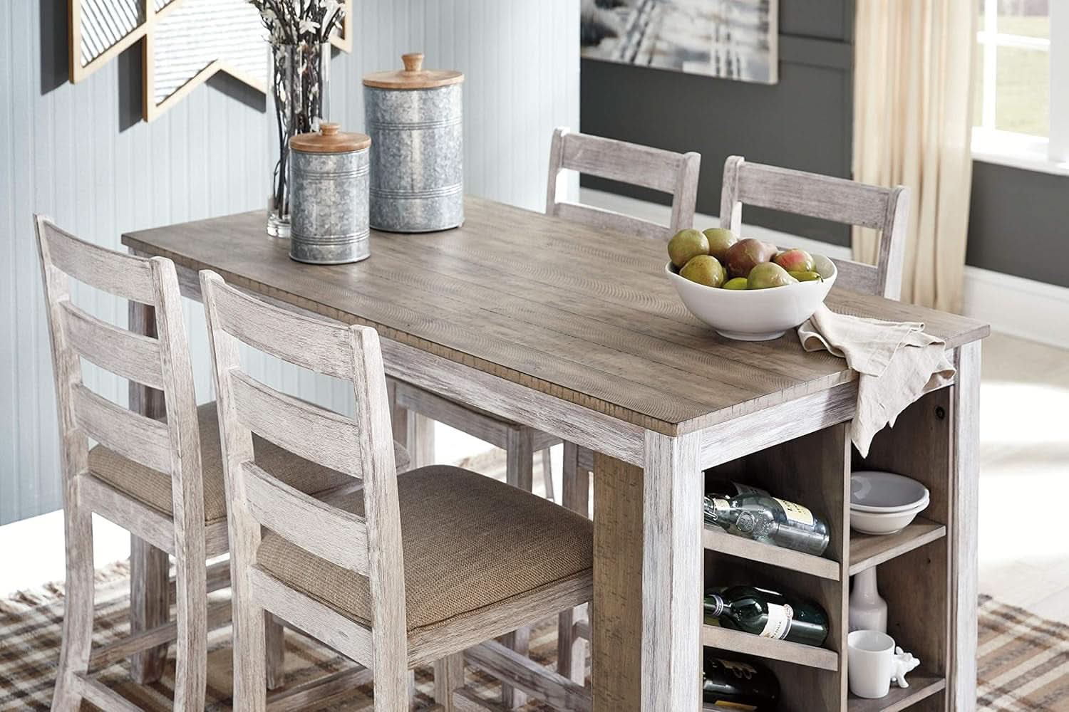 Skempton 36 Counter Height Dining Table With Wine Rack
