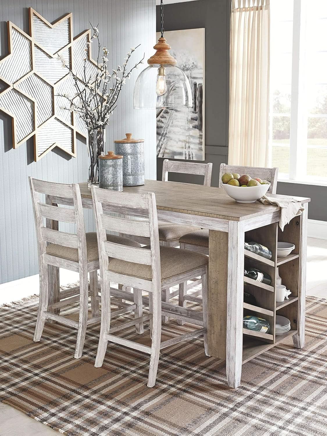 Skempton 36 Counter Height Dining Table With Wine Rack