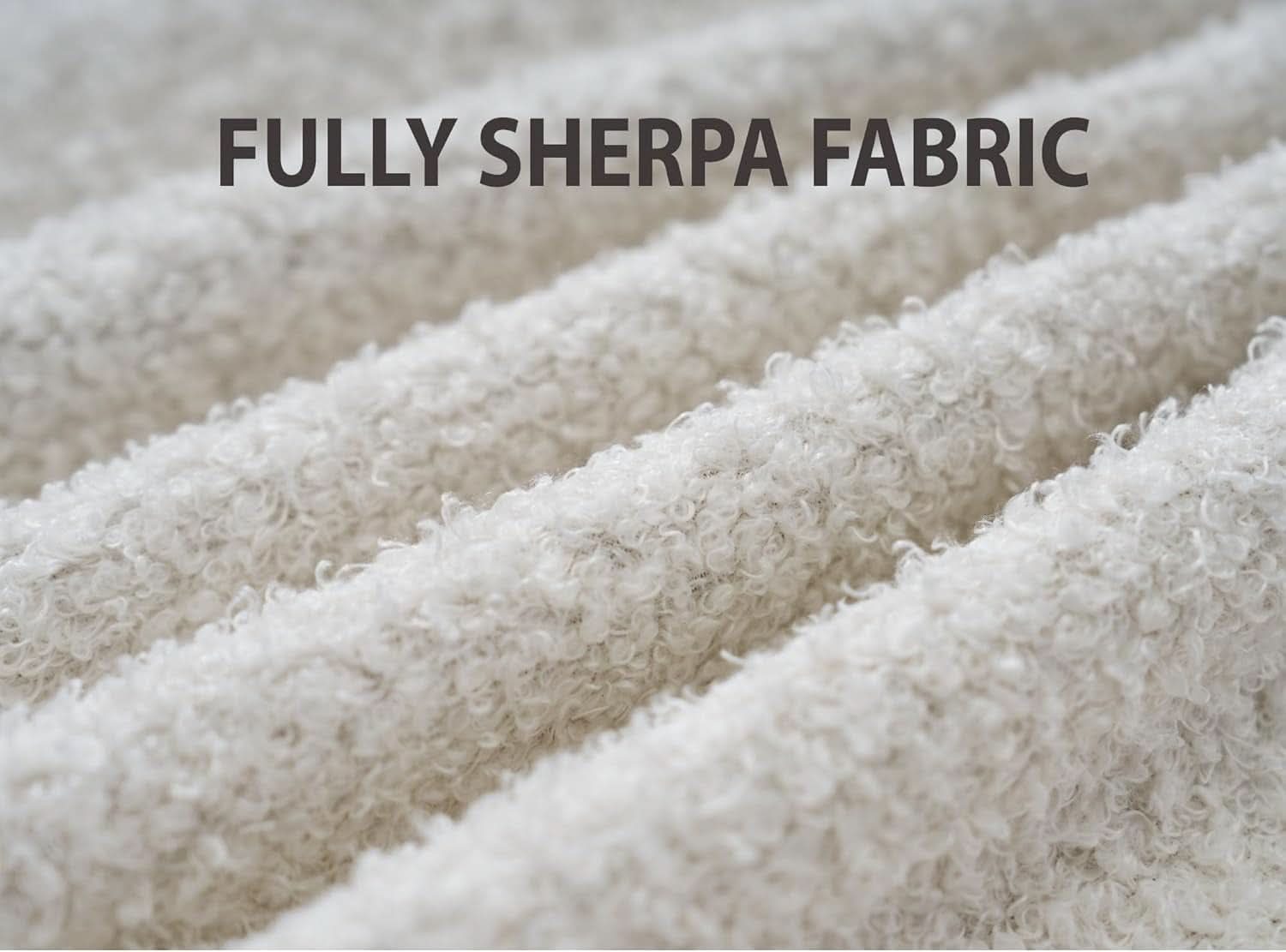 Sleeper Sofa Bed With Storage Chaise In White Boucle