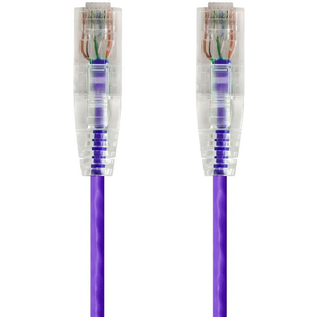 Slimrun Cat6 Utp Cable-0.5Ft Purple