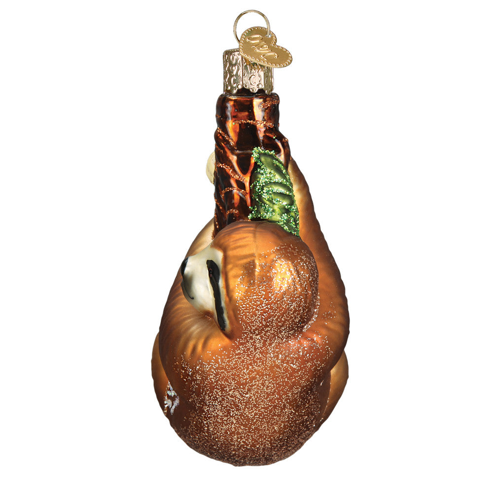 Sloth Glass Ornament