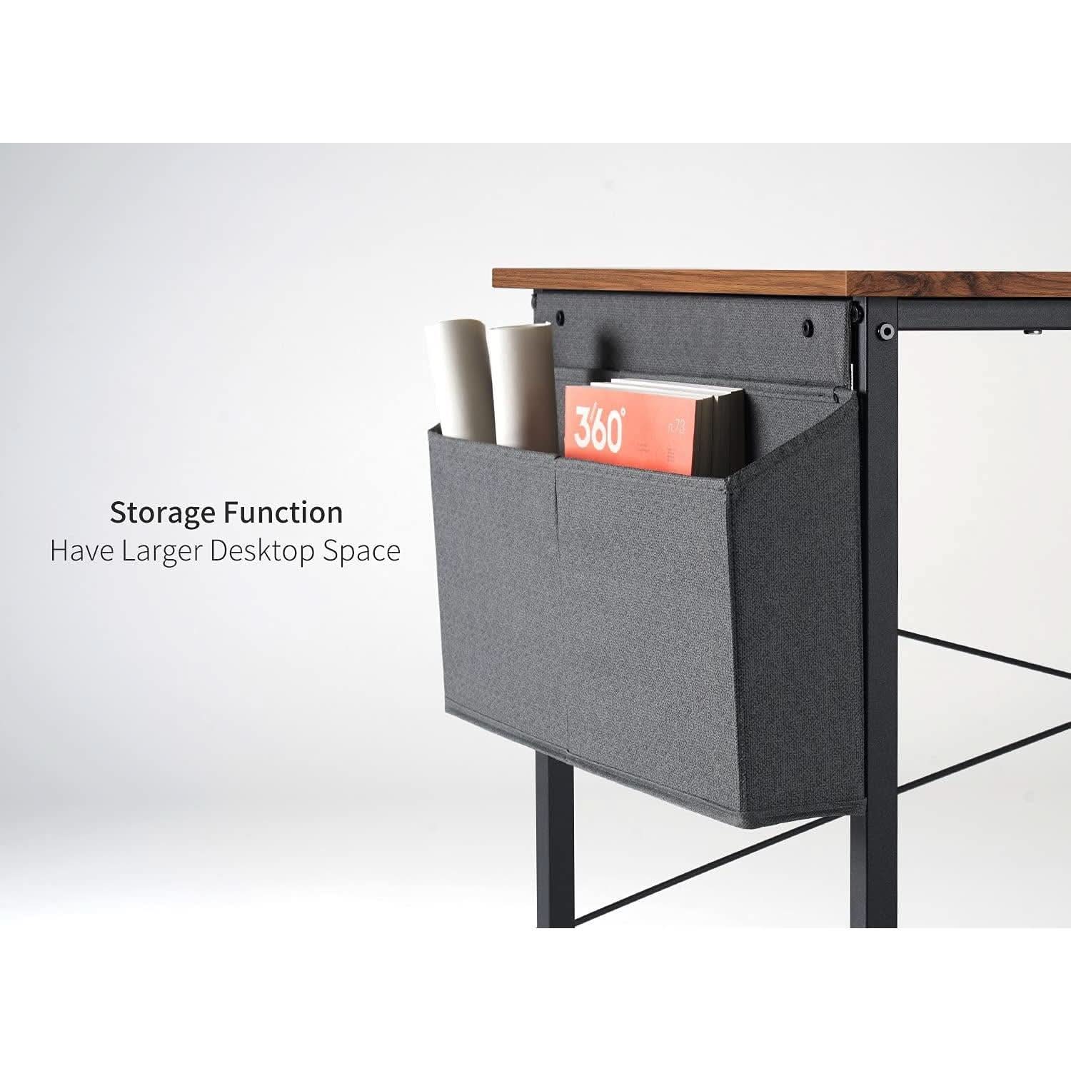 Small L Shaped Desk With Storage Shelves For Home Office