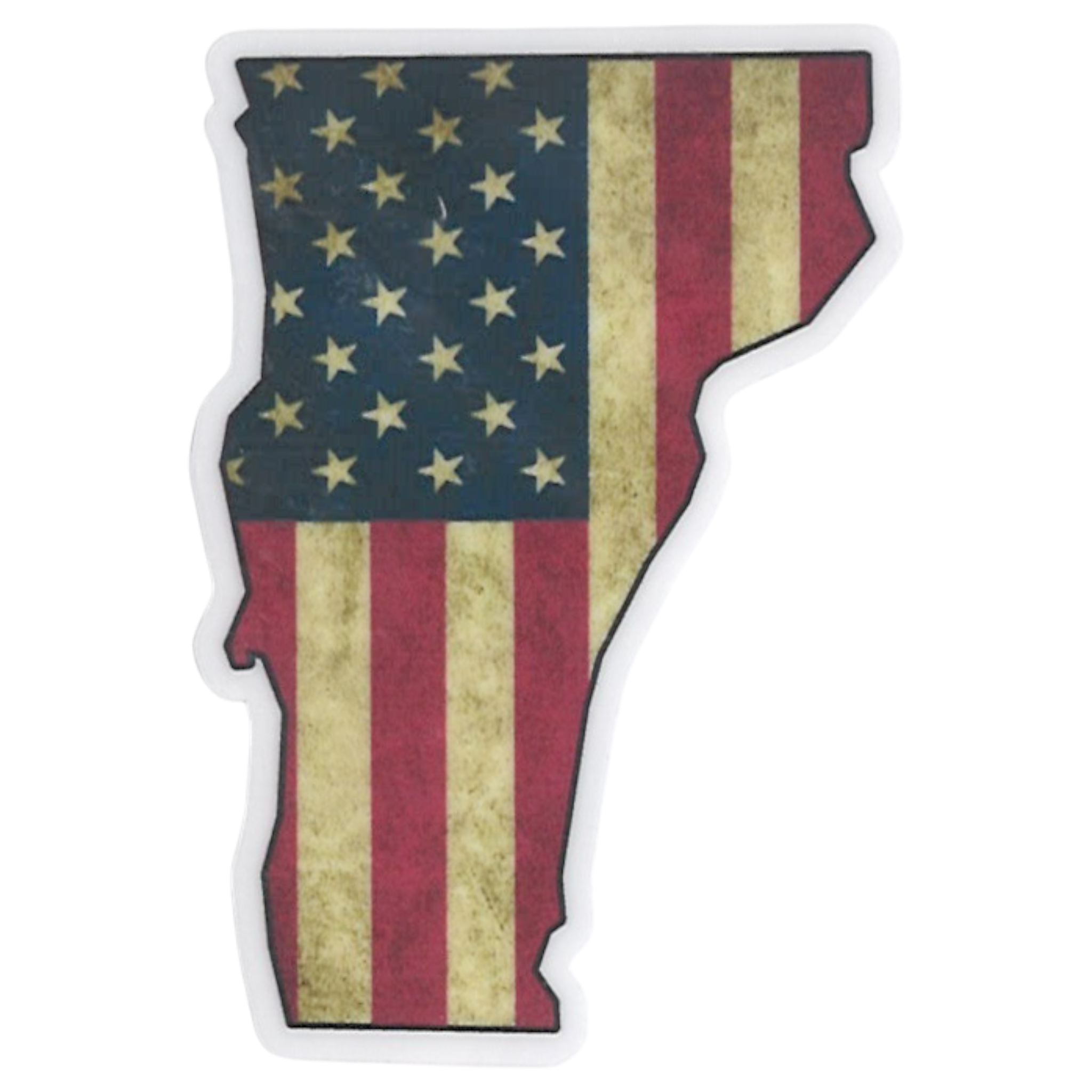 Small Vinyl Sticker - Vermont State Americana