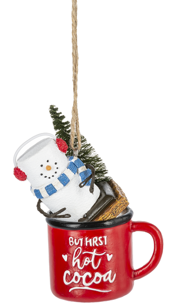 Smore's Cocoa Ornament - But First, Hot Cocoa