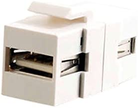 Snap-In Usb A/A Female Keystone Insert Module - White (Taa Compliant)
