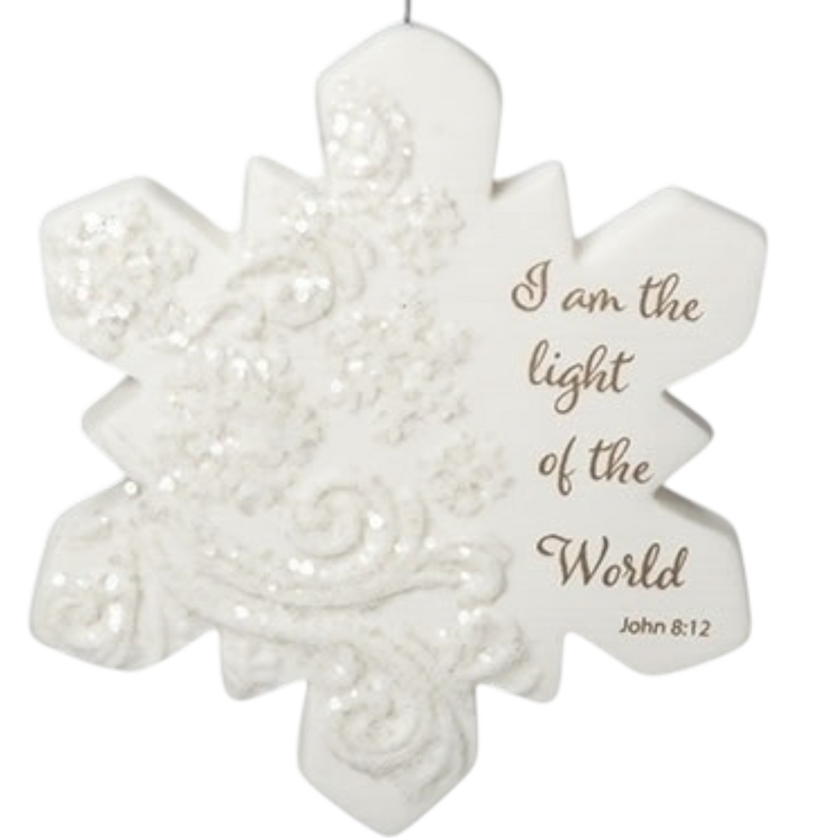 Snowflake Ornament - I Am the Light of the World