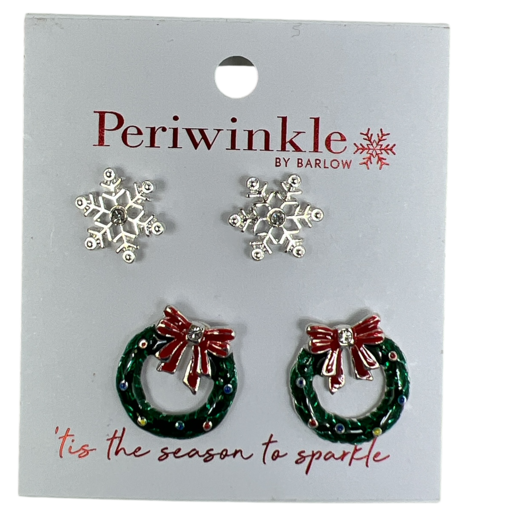 Snowflake and Wreath Duo Earrings