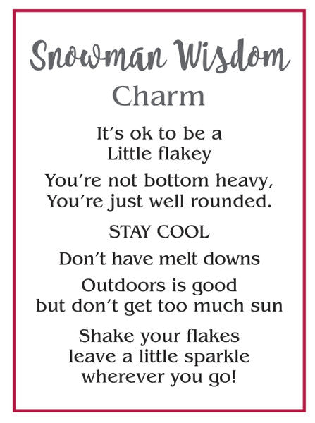 Snowman Wisdom Charm